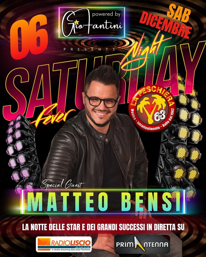 Radio Liscio Live: sabato 6 dicembre la grande musica di Matteo Bensi