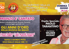 Domenica 14 giugno torna Il Pranzo è Cantato: super ospite Paolo Tarantino