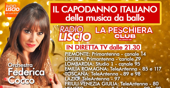 Capodanno con Radio Liscio: la diretta Tv arriva in tutto il Nord e Centro Italia