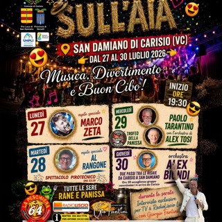 Torna la Festa sull’Aia: quattro serate di tradizione, musica e buona cucina a San Damiano di Carisio VC