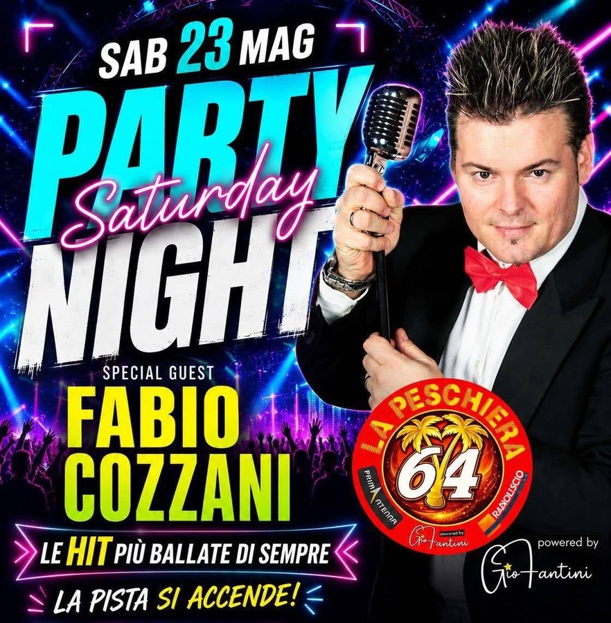 Sabato 23 maggio alla Peschiera arriva l’Orchestra di Fabio Cozzani Sabato 23 maggio alla Peschiera arriva l’Orchestra di Fabio Cozzani
