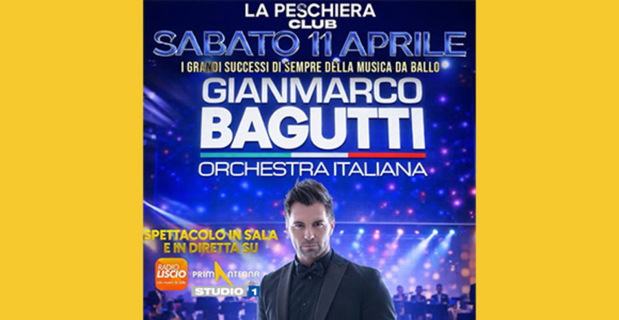 Sabato alla Peschiera arriva l’Orchestra Italiana di Gianmarco Bagutti: una serata che promette spettacolo puro Sabato alla Peschiera arriva l’Orchestra Italiana di Gianmarco Bagutti: una serata che promette spettacolo puro