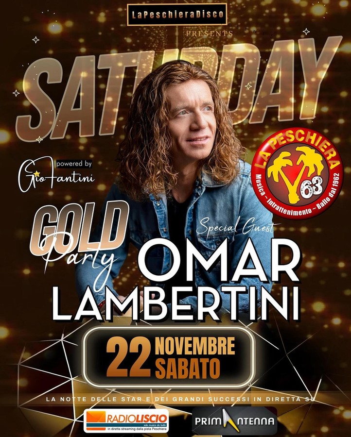 Radio Liscio Live: sabato sul palco Omar Lambertini, in diretta su Primantenna TV