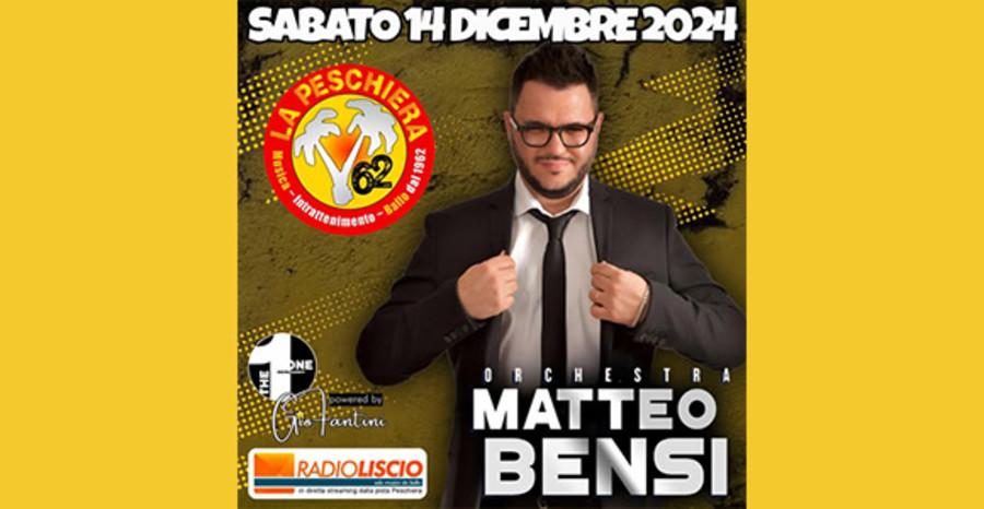 Sabato 14 dicembre arriva Matteo Bensi