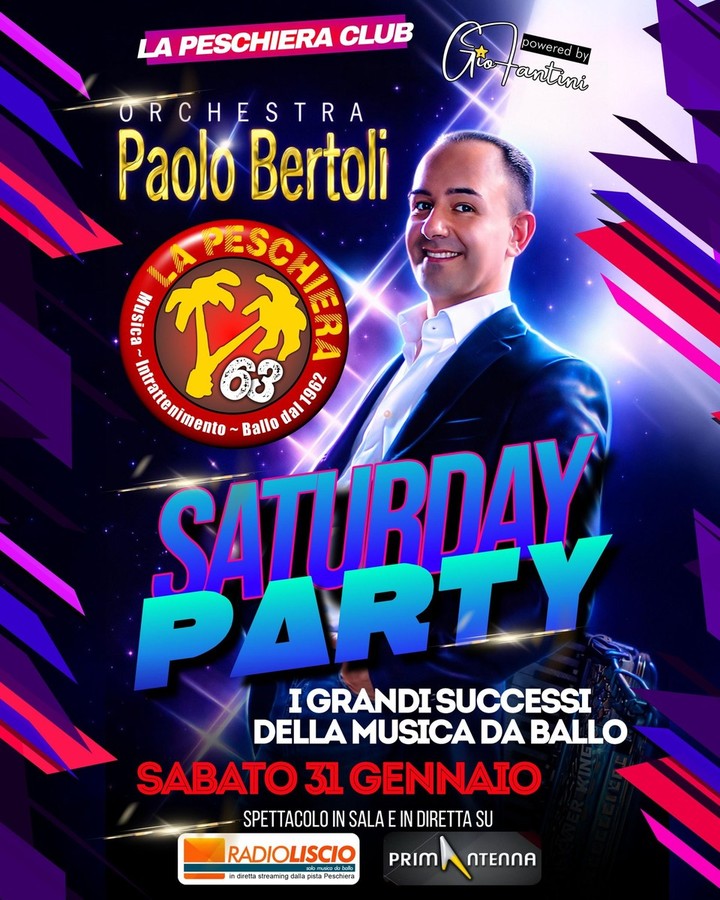 Sabato sera arriva Paolo Bertoli, per la prima volta alla Peschiera Sabato sera arriva Paolo Bertoli, per la prima volta alla Peschiera