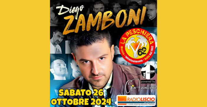 Sabato 26 ottobre arriva Diego Zamboni